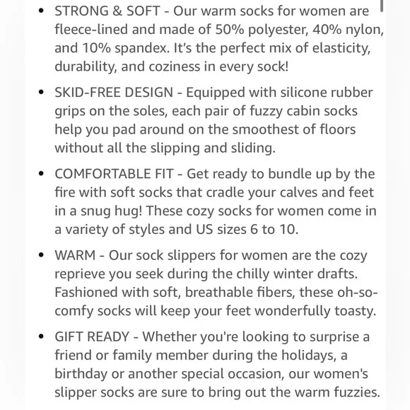 NWT Women’s Luther Pike Seattle Holiday Themed Non-Skid Slipper Socks - Picture 8 of 11